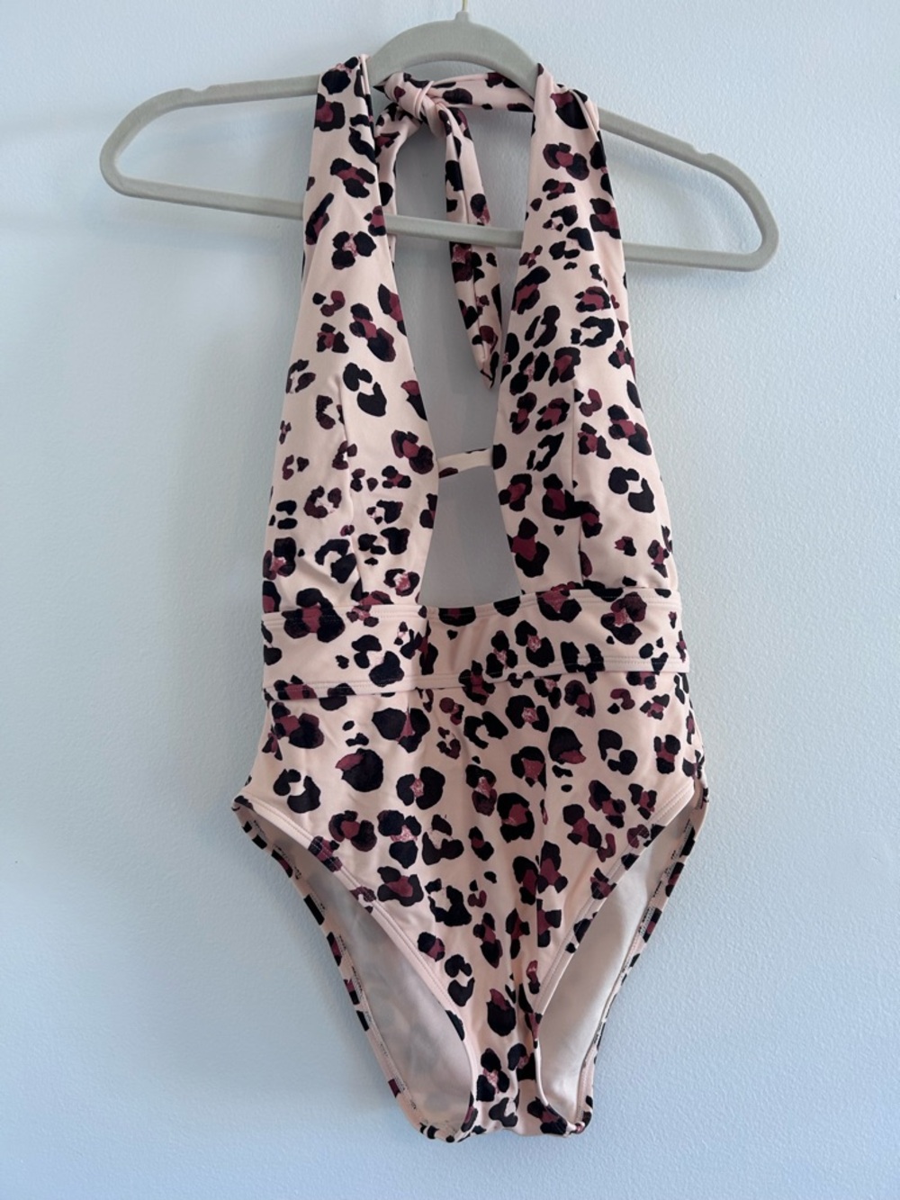 Adore Me Leopard Halter One-Piece Swimsuit